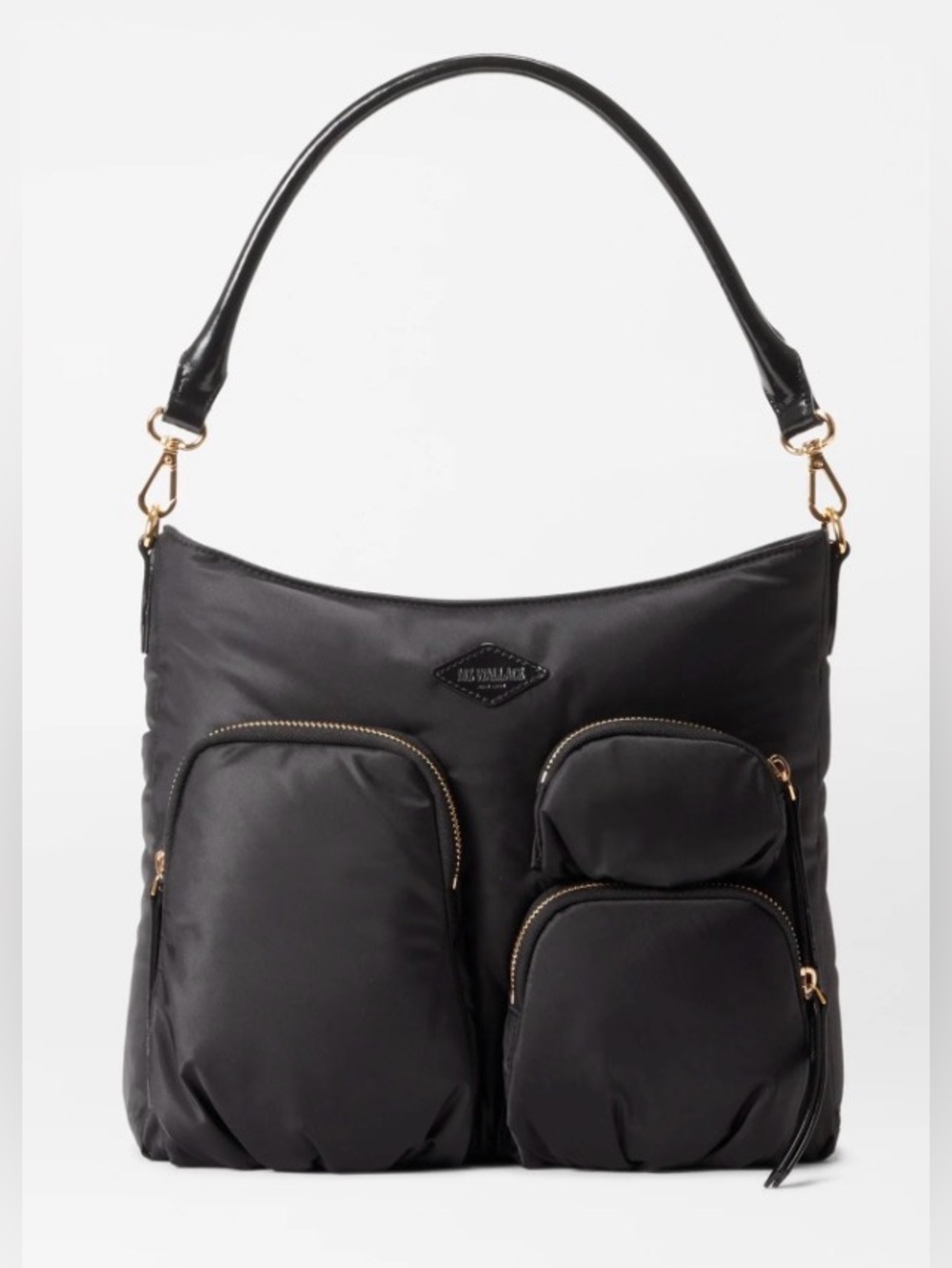 NWT - MZ WALLACE - Black Chelsea Hobo Quilted Crissbody Shoulder Bag